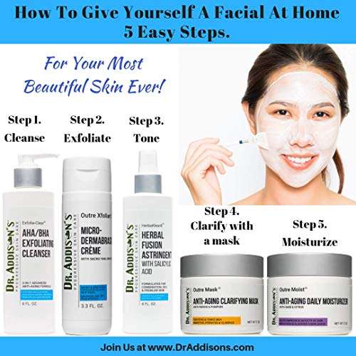 Skin Care. Dr. Addison's HerbaKlear-8 Herbal Fusion Astringent with Salicylic Acid | An Effective Astringent Toner & Skin Conditioner For Problem Skin. Contains No Alcohol. 8 fl oz 4