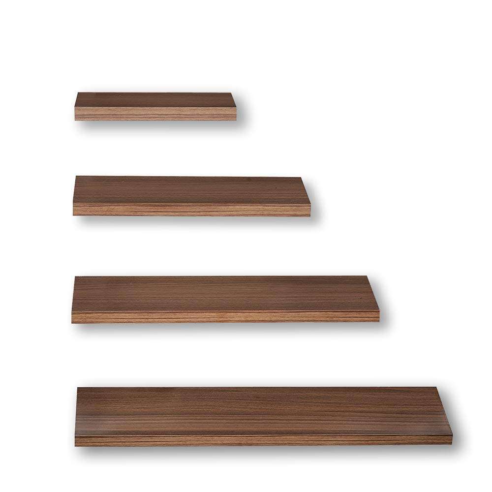 A10 Shop Delta S1 Home Decor Wall Shelf/Rack-Set of 4 (Matt Finish) (Walnut) 2
