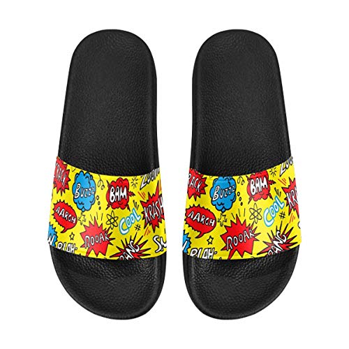 INTERESTPRINT Women's Outdoor Casual Comfortable Sandals 7.5 B(M) US Cute Comic Superhero 1