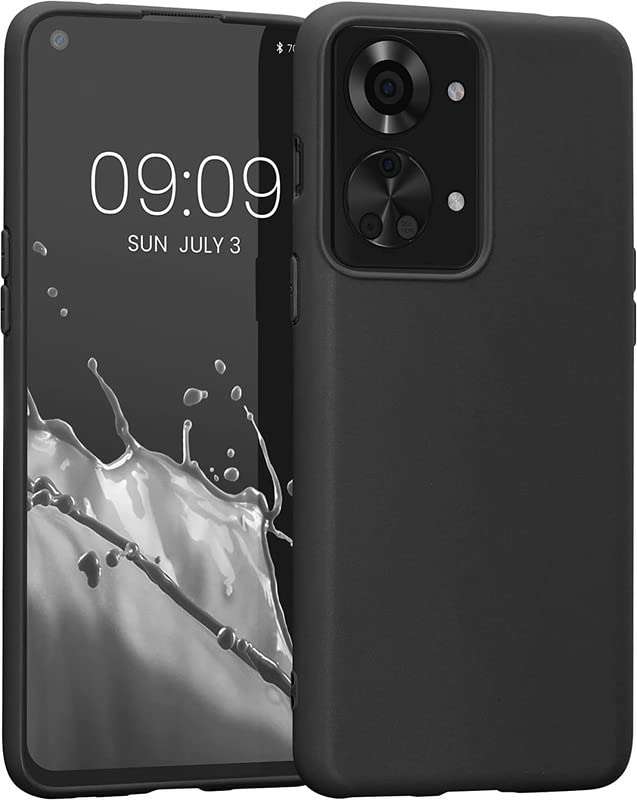 ConnectPoint Rubber Soft Silicon for OnePlus Nord 2T, Flexible Soft Silicon Candy, Scratch Resistant Back Case Cover for OnePlus Nord 2T - Black 3