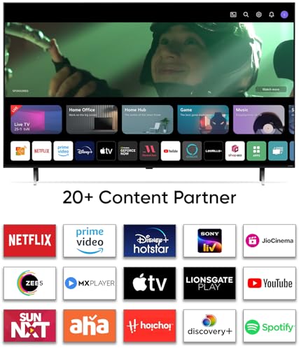 LG 189 cm (75 inches) 4K Ultra HD Smart QNED TV 75QNED80SRA (Ashed Blue) 4