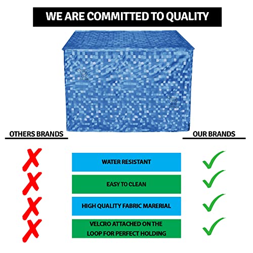 E-Retailer® Waterproof and Dustproof PVC Window Ac Cover Suitable for 1.5 Ton & 2 Ton (Color- Blue, Size-26x21.5x21.5 Inch) 6