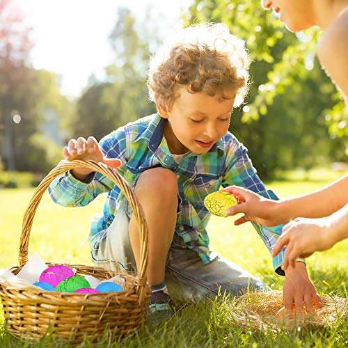 12Pcs Hatching Growing Dinosaur Eggs Toys, Dinosaur Egg That Hatch in Water, Kids Novelty Toy Science Kits for Easter Basket Stuffers, Easter Egg Hunt Easter Party Favors Classroom Prize Toys 5