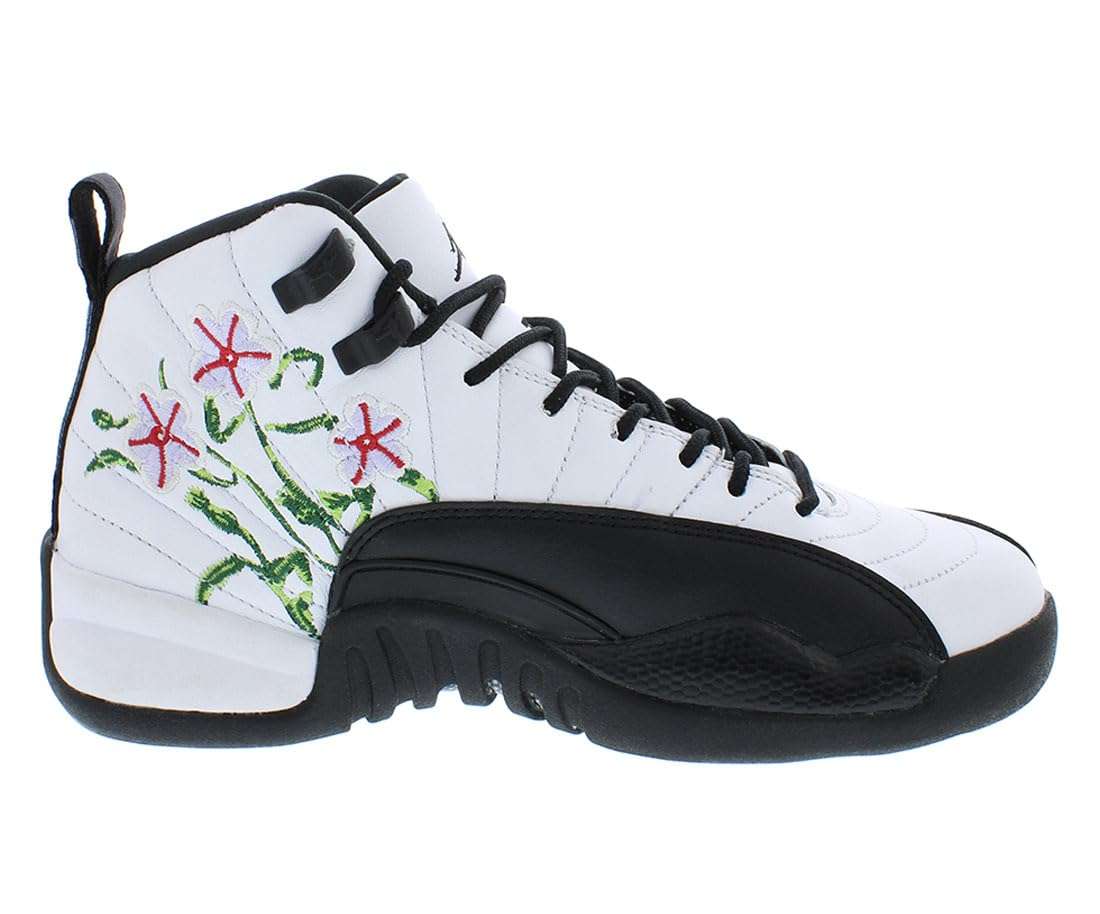 NIKE Jordan Air 12 Retro (Big Kid) White/Black/Vivid Green/Lavender Mist 6 Big Kid M 3