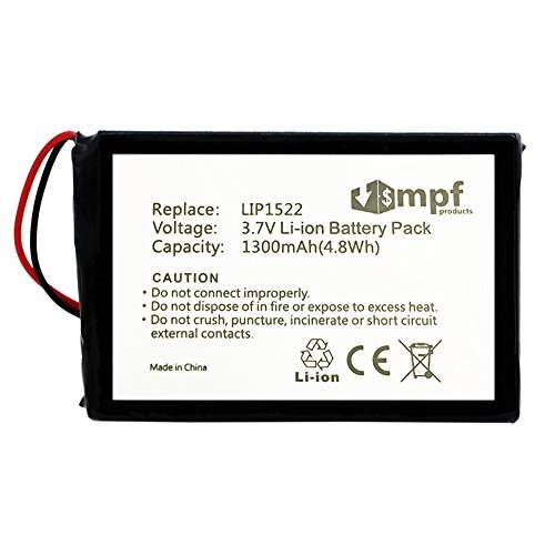 MPF Products 1300mAh LIP1522 Battery Replacement Compatible with Sony PlayStation 4 PS4 Dualshock 4 Wireless Controller CUH-ZCT1E, CUH-ZCT1H, CUH-ZCT1H/B, CUH-ZCT1H/R, CUH-ZCT1U 2