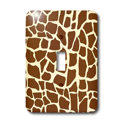 3dRose lsp_155617_1 Giraffe Skin Graphic Animal Print Pattern - Brown And Yellow - African Safari - Modern Stylish - Single Toggle Switch 2