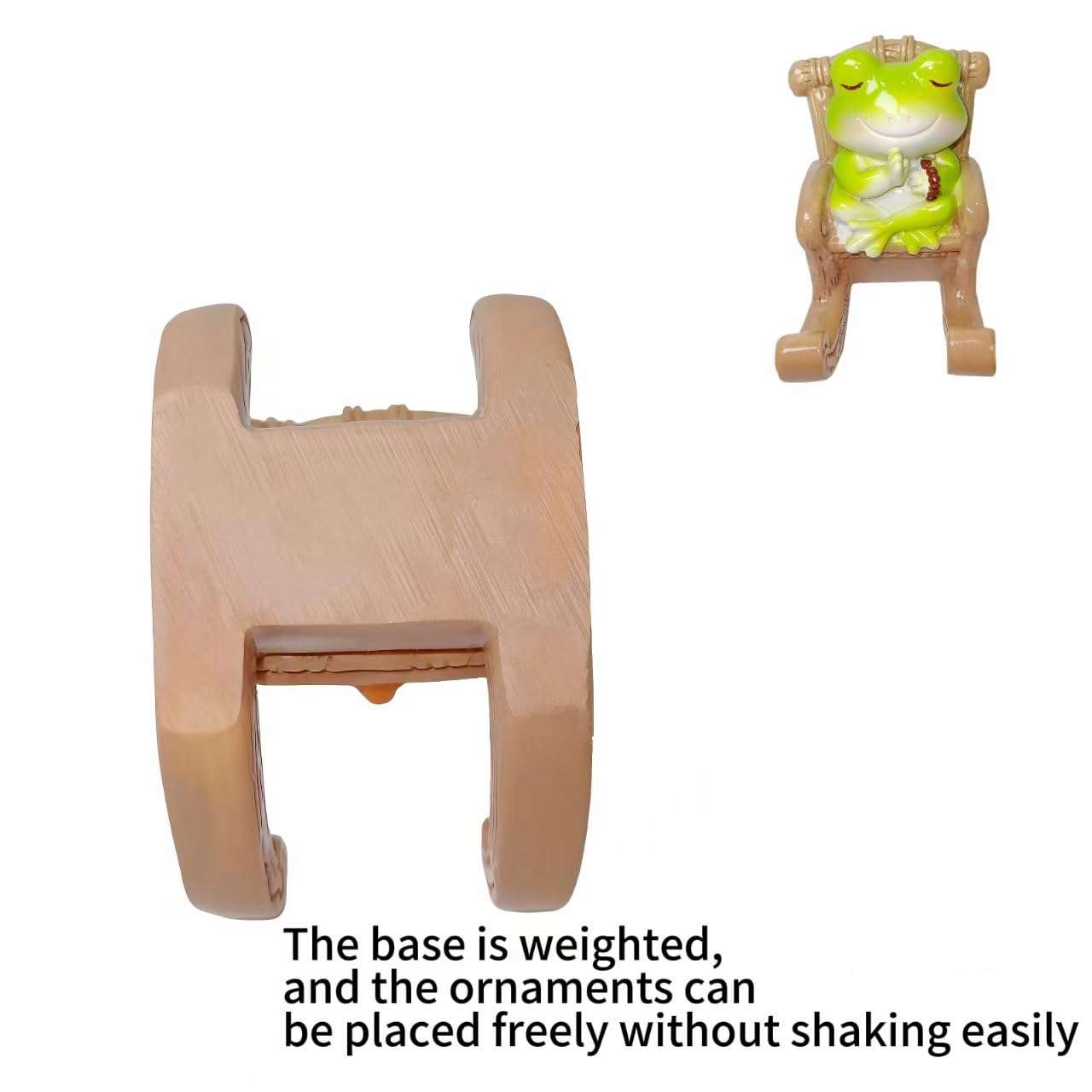 WF Animal Resin Statues Home Decor Creative Frog Ornaments Desktop Phone Holder Ornaments (Meditation) 3