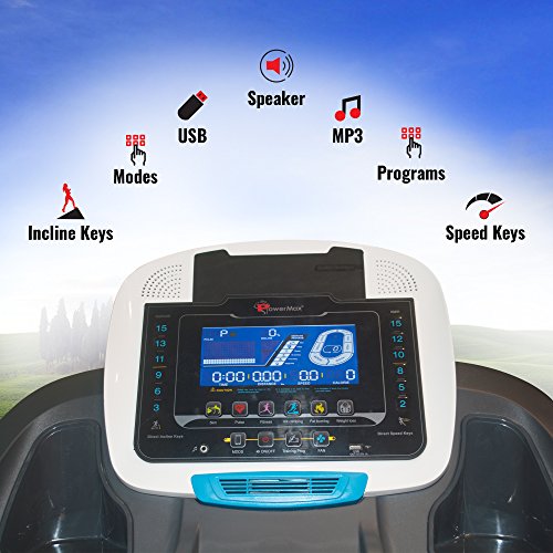 PowerMax Fitness TDA-350 (6HP Peak) Treadmill for Home Use ,12 Pre-Set Max Pro Workout Session【Max User Wt.120kg | 18 Level Auto Incline | Top Speed:18 Km/hr | Spring Resistance】(FREE INSTALLATION ) 3