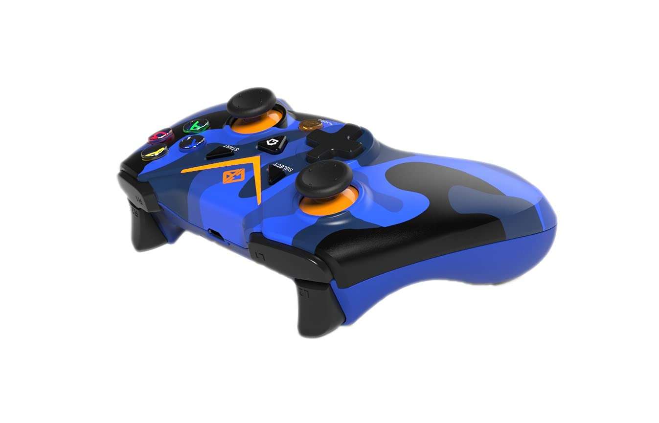 Cosmic Byte C3070W Nebula 2.4G Wireless Gamepad for PC/PS3 supports Windows XP/7/8/10, Rubberized Texture (Camo Blue) 5