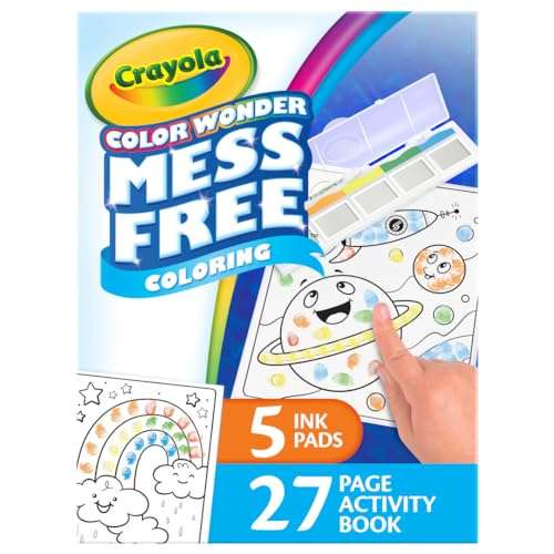 Crayola Color Wonder Mess Free Fingerprint Ink Painting Activity Set, Finger Painting Alternative, Toddler Coloring, Travel Activity, Gift for Toddlers 2