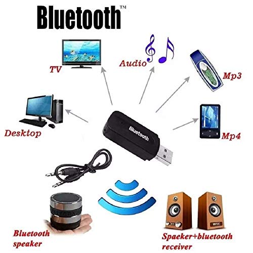 Car Bluetooth Wireless Adapter 3.5mm Jack Aux Cable car Bluetooth Audio Receiver with Earphone Hands-Free USB, Led, FM Transmitter, Gadgets, Charger, Music Receiver, Phone Receiver, by R.S.Studd 5