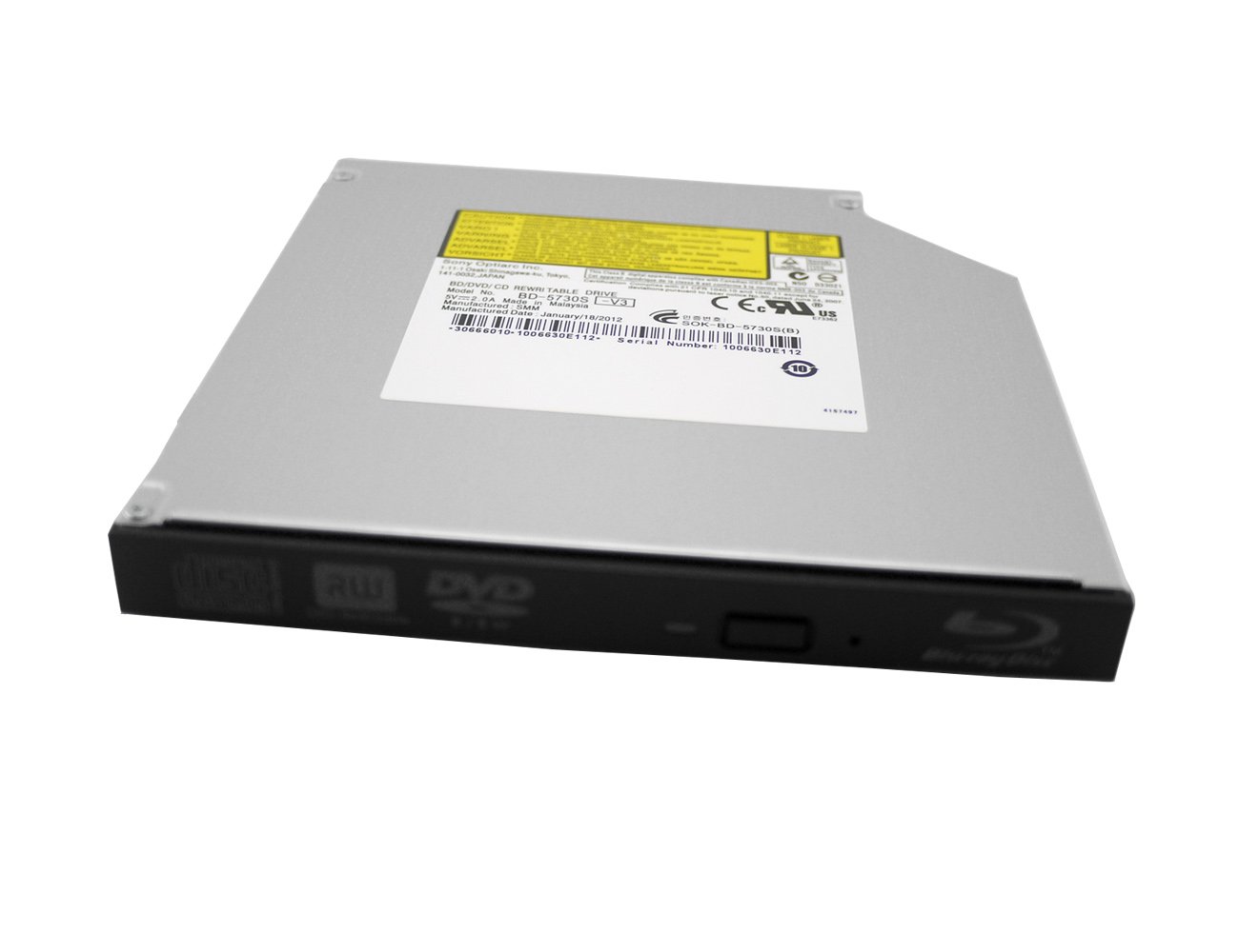 Excelshow SATA Blu-ray BD-R/RE Drive Burner Writer for Lenovo ThinkPad W510 W520 W530 3