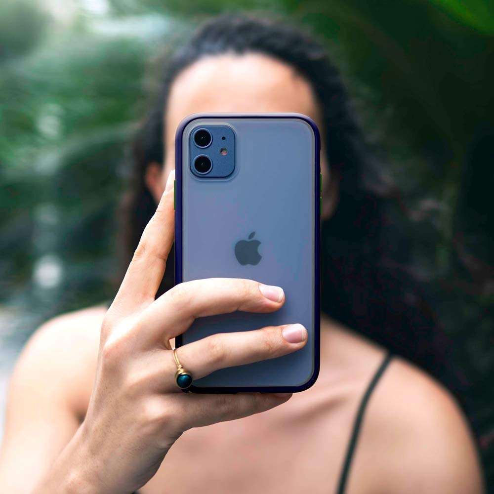 TRENDYTHINK Transparent Shockproof Camera Protection Smoke Cover Translucent Matte Soft TPU Pouch Case Smoke Case for (Blue, I Phone 11 Pro Max) 4