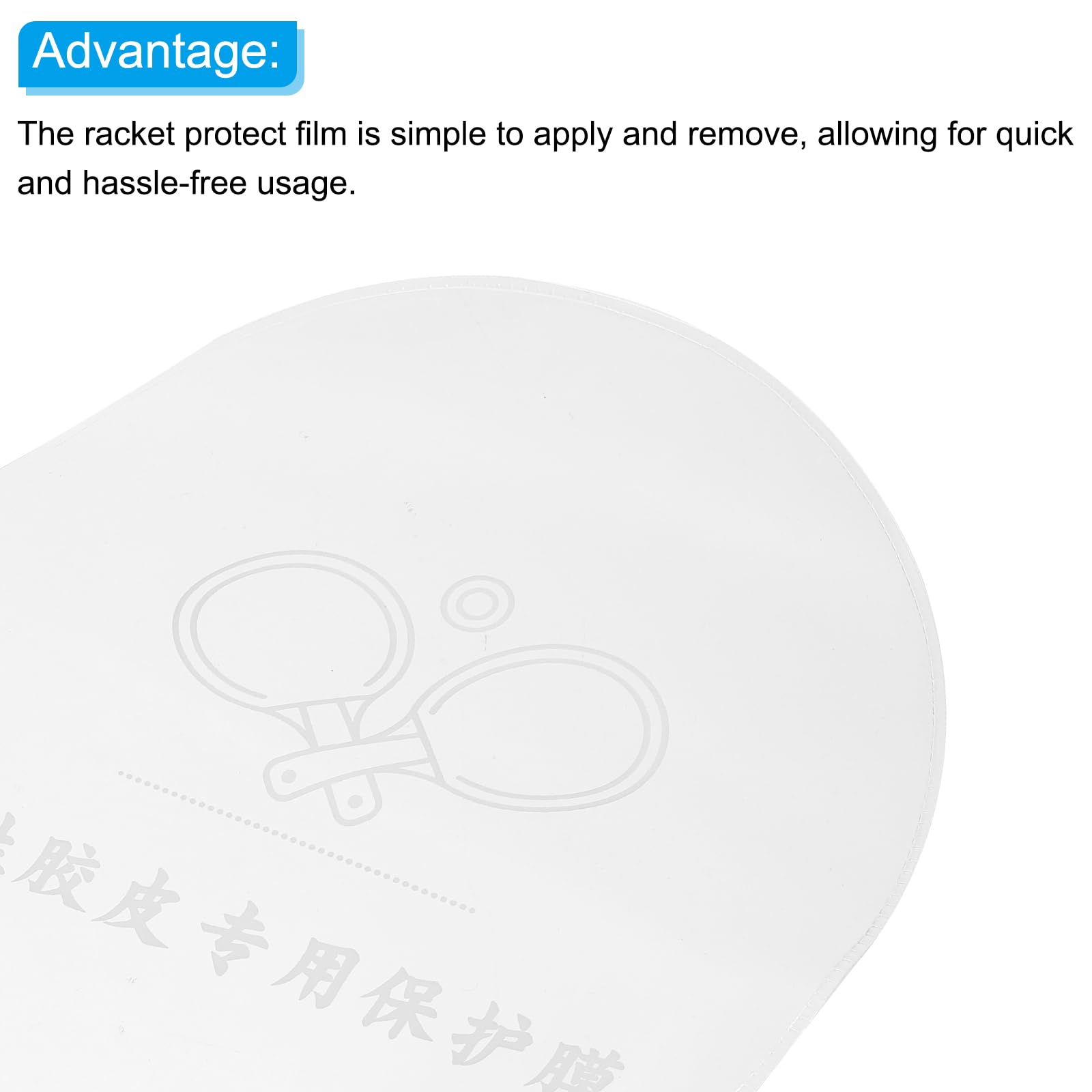 PATIKIL Table Tennis Racket Rubber Protection Film, 30 Pack Adhesive Ping Pong Paddle Protect Film Accessory, Transparent 5