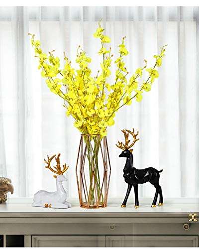 2pcs Elk Resin Home Decor Lucky Deer Statue Luxury Style Creative Craft Reindeer Figurines for Living Room, Bedroom, Office Desktop (Gold) 5