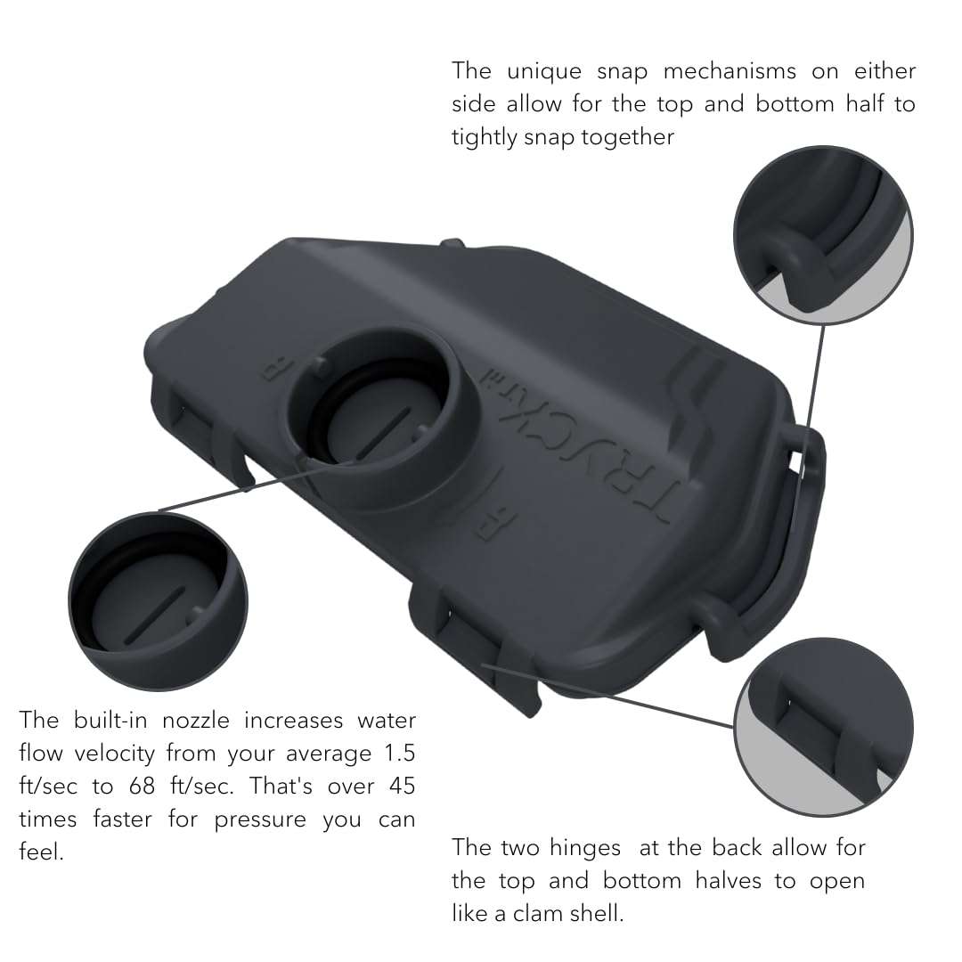TRYCK, Razor Beam: Pressure-Wash Your Razor & Enjoy a Cleaner Shave, Safety Razor Pressure Washing Device 4