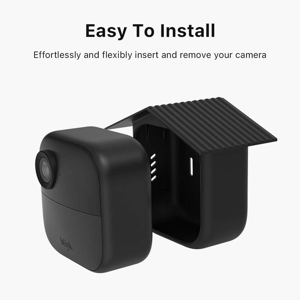 Holicfun Silicone Cover Skin for Blink Outdoor 4 (4th Gen) Smart Security Camera (3-Pack, Black) 6