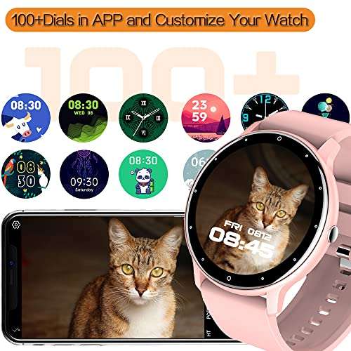 0.3inch Ultra Thin Smart Watch Fitness Tracker Pedometer with Heart Rate, Blood Pressure, Blood Oxygen and Sleep Monitoring Functions, Support Message Push Notification, Multiple OSD Languages 5