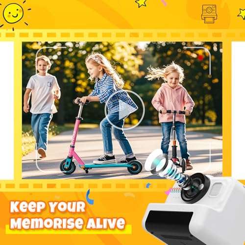 HiMont Kids Instant Print Camera, 1080P HD with 3 Rolls Print Paper & 32GB Card, Ideal Kids Toys Gifts for Boys & Girls Age 3-14 (Black) 4