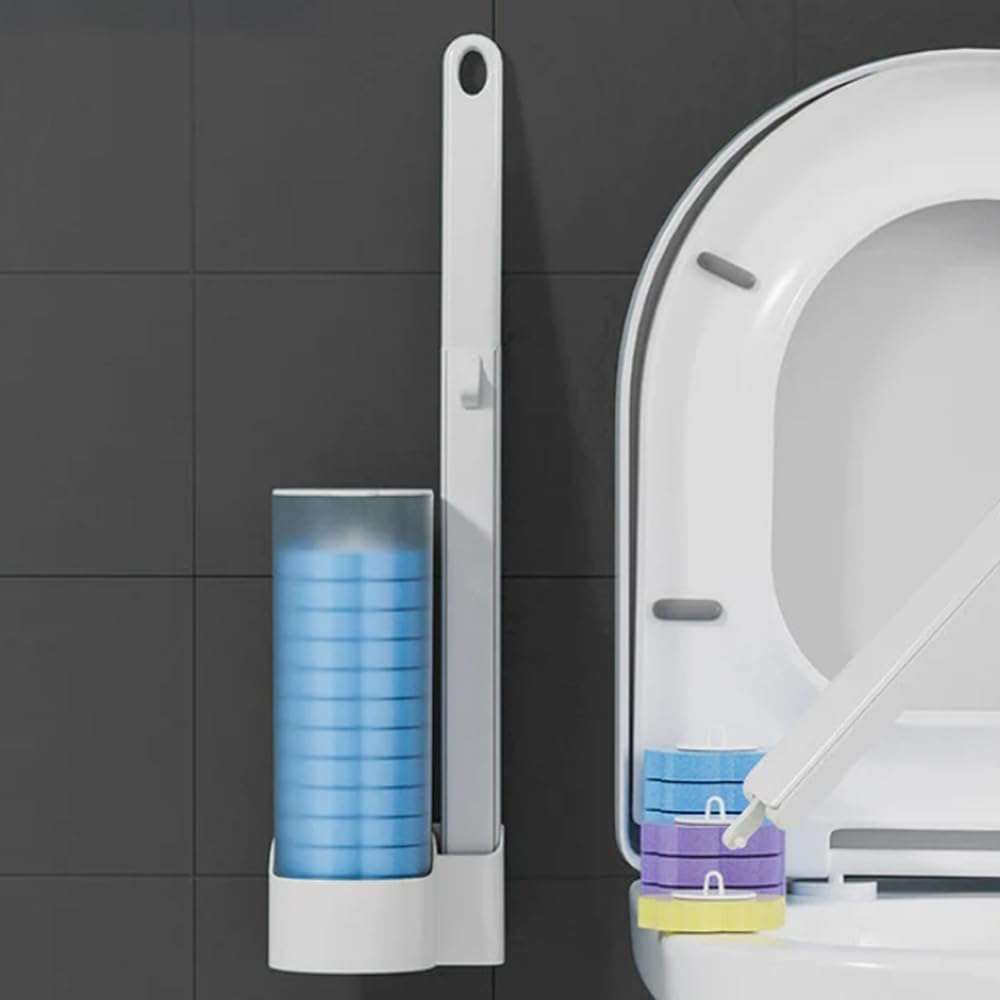 OENZA Disposable Toilet Riffils, Disposable Toilet Brush Refills, Toilet Brush Refills Bathroom Accessory Riffils Sets Household Products (8 Rifills Only) 1