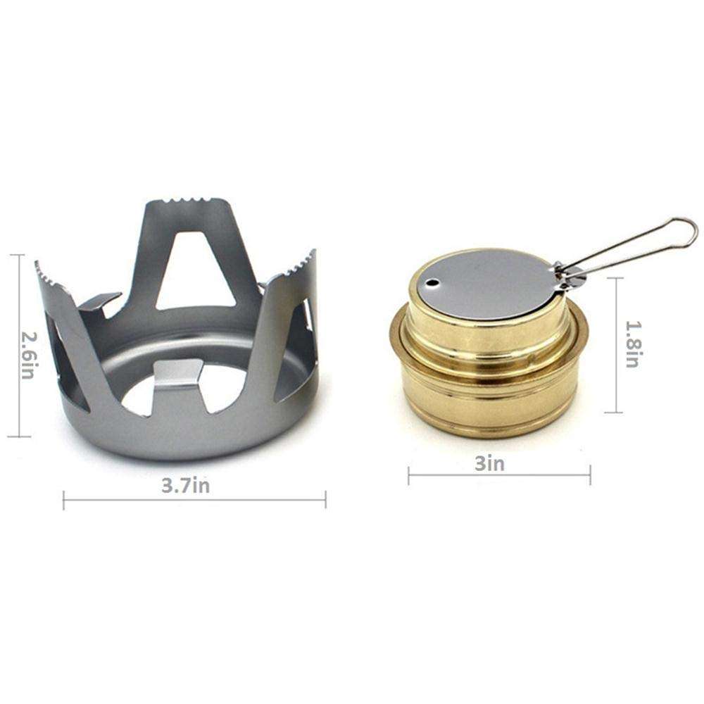 Keweis Portable Outdoor Mini Alcohol Stove Burner Ultralight Camping Cookware Set for Outdoor Camping, Hiking, Backpacking, Picnic 2
