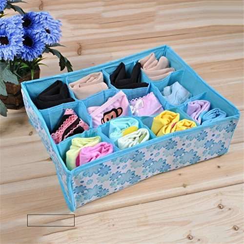 GlobalNiche® Deep BlueFolding 12 Grid Storage For Underwear,Socks 31 * 22 * 10CM Non-Woven Fabric QB2617 (3043) 1