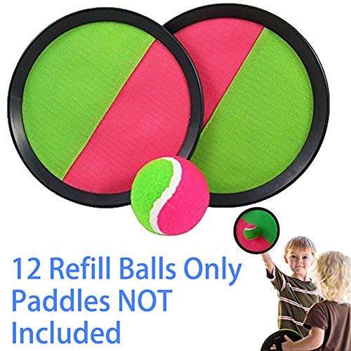Replacement Sticky Balls for Toss and Catch Sports Game (Hook and Loop) Refill Pack 1 Dozen Bulk (Set of 12) 5