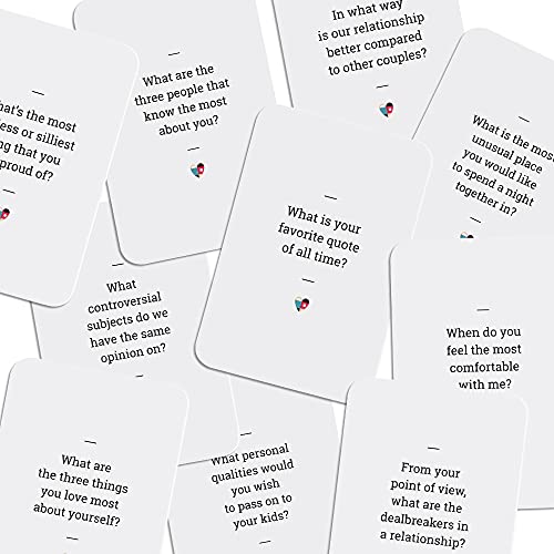 Connection Deck Couples Games Adult Card Games – Fun, Thought-Provoking Question Games for Couples New & Old to Ignite Communication – Party Appropriate & Playable w/Multiple Couples (100 Cards) 5