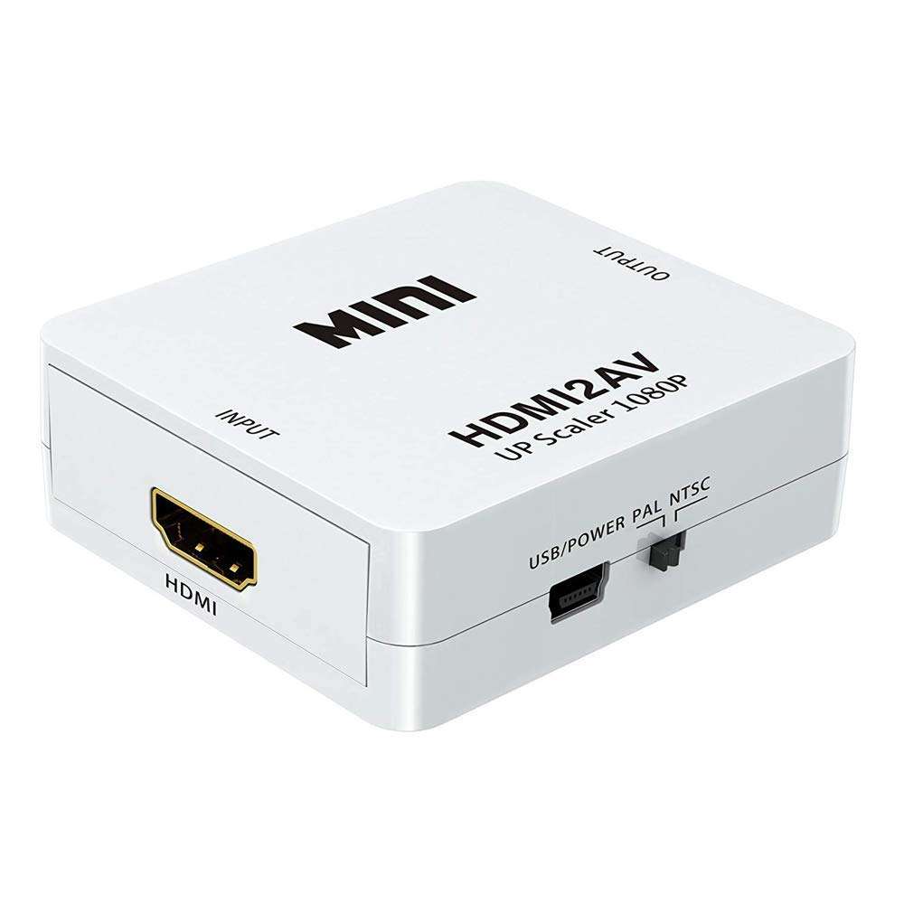 AD NET-POWER OF SPEED HDMI2AV UP Scaler 1080P HD Video Converter Media Streaming Device, HDMI to RCA, 1080P HDMI to 3RCA AV Composite Video Audio Converter, Black (ADC01) 6