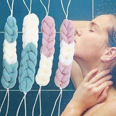 Wizme 2 Pcs Back Scrubber Bath Mesh Sponge Exfoliating Body Brush Wash Nylon Puff Spa Pack of 1 (Colour May Vary) (m3) 6