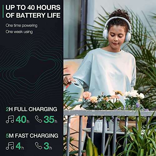 Yealink BH72 Bluetooth Headset UC with Charging Stand, USB-A (Grey) - GTW Bundle Yealink Wireless Headset with Global Teck Microfiber Cloth - Compatible for Office and Home Use 4