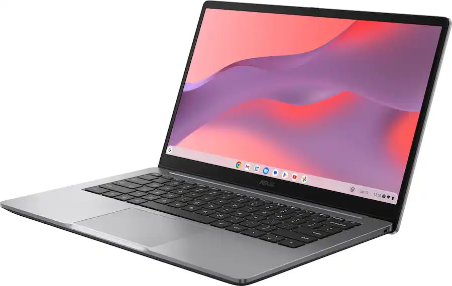 ASUS CX14 14" FHD Chromebook Laptop, Intel Celeron N4500, 4GB Memory, 64GB eMMC, Misty Grey, Webcam, Intel UHD Graphics, Chrome OS with TGY Accessories 3