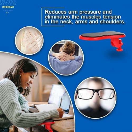 FreshDcart Adjustable Computer Arm Rest Ergonomic Attachable Computer Table Arm Support Stand Desk Rests Chair Extender for Home Office(Black Pack Of 1) 4