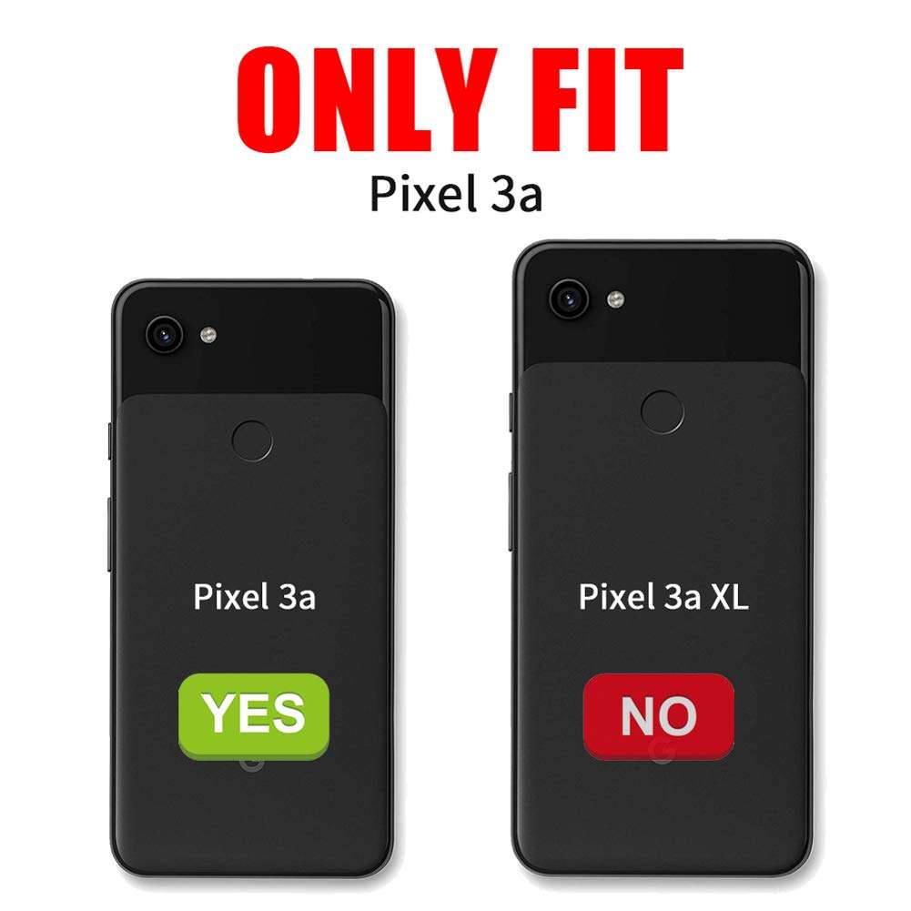 EGALO Google Pixel 3a XL Case,Slim Thin Soft Skin Silicone Flexible TPU Lightweight Shockproof Anti-Scratch Carbon Fiber Protective Cases Cover for Google Pixel 3a XL,Brushed Blue 3