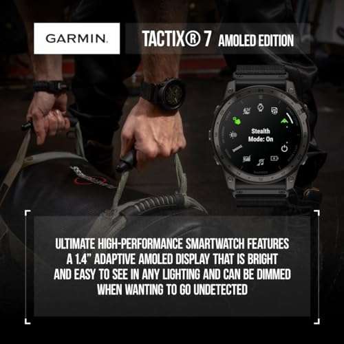 Wearable4U Garmin tactix 7 Pro Ballistic GPS Tactical Smartwatch Bundle (tactix 7 Pro Ballistic, +Black Earbuds) 3