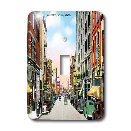 3dRose lsp_170250_1 Main, Helena, Montana Street Scene with Antique Cars Toggle Switch 3