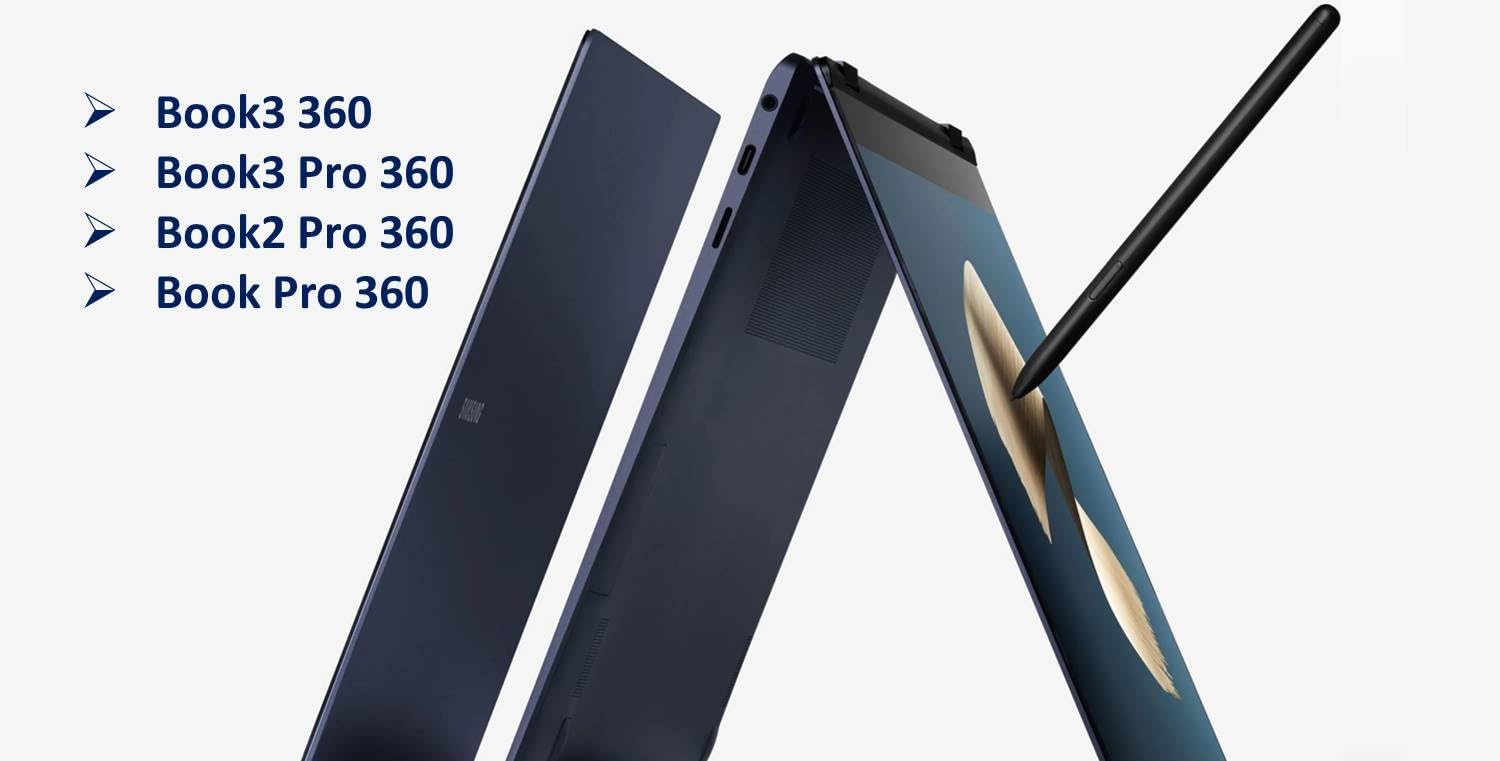 Book 360 S Pen Replacement for Samsung Galaxy Book Pro 360 Laptop All Version (Book Pro 360 | Book2 Pro 360 | Book3 Pro 360 | Book3 360) Touch Stylus Pen with Tips (Black) 3
