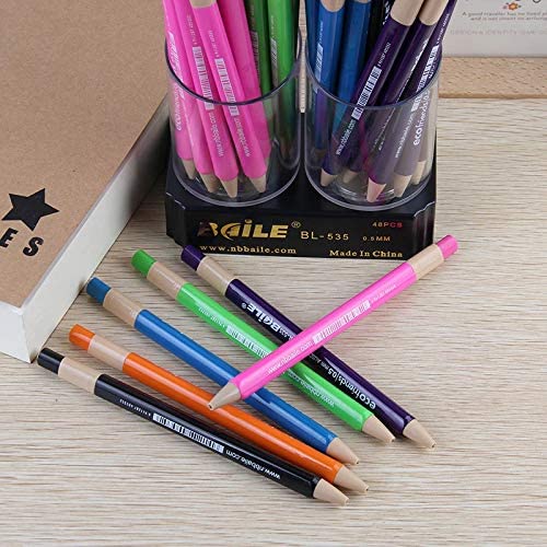 Baile 0.7mm automatic pencils mechanical pencil propelling pencil 0.7mm auto pencil Drawing pen COLOUR MAY VERY PACK OF (48) 3