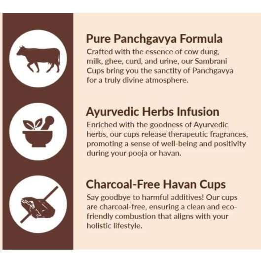 VRINDAVAN Havan Cups for Pooja, Home & Festivals | Natural Guggal/Loban Dhoop Original | Dhoop Cones | Pack of 1,2,4,8 (12 Cups/Pack + 1 Burner Plate/Pack) (4) 6