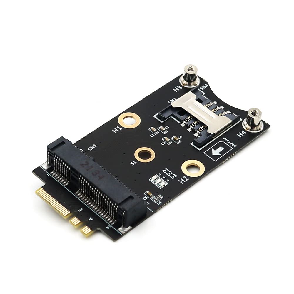 Mini PCI-E to M.2(NGFF) Key A/E Adapter with SIM Card Slot 1