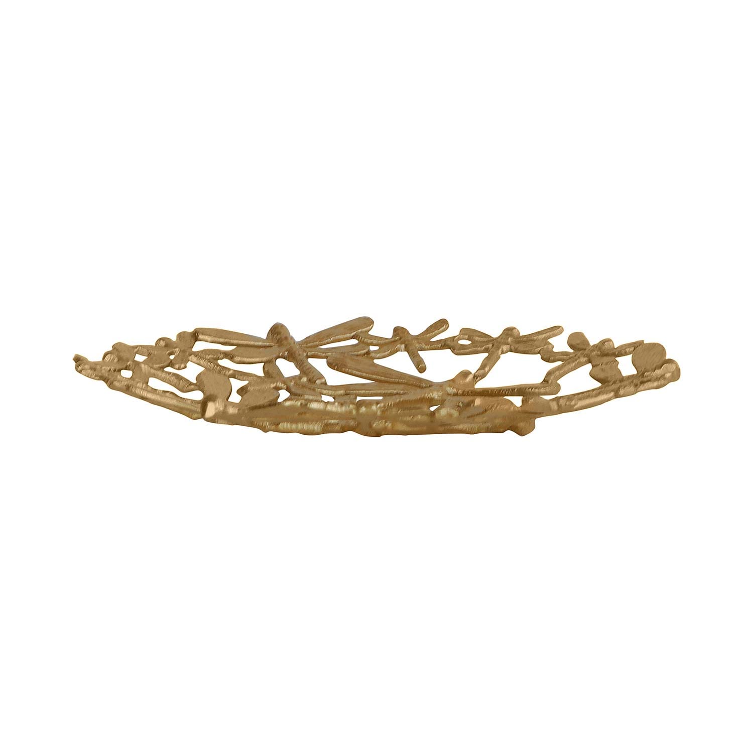 DeKulture Medium Gold Butterfly Tray | Decorative Centerpiece for Home Decor, Tableware, Holidays (12.5" x 1.5")