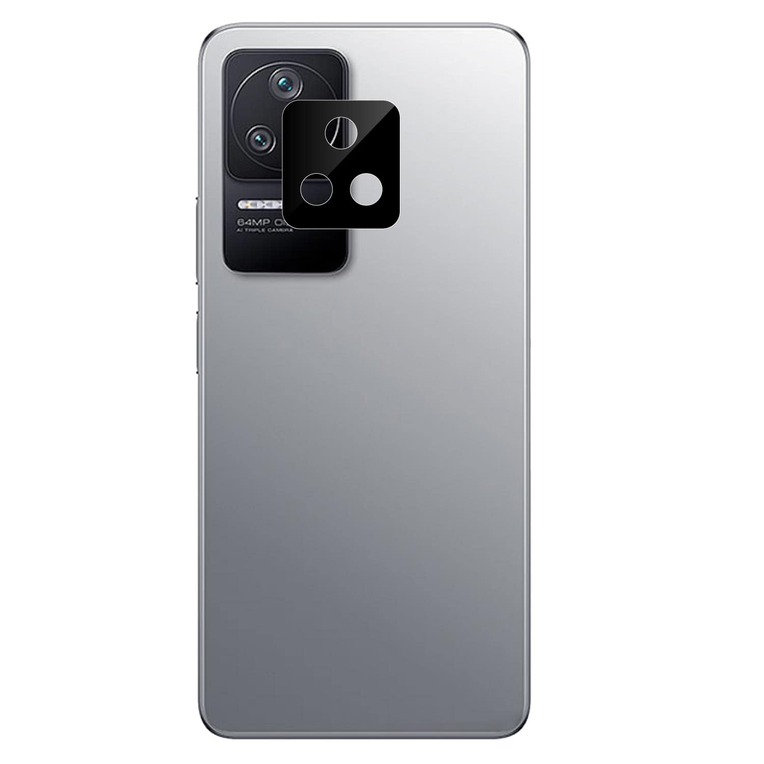 Kite Digital Compatible with Poco F4 [Black] Back Camera Lens Protector Tempered Glass - Full Camera Coverage and Easy Installation Kit 3
