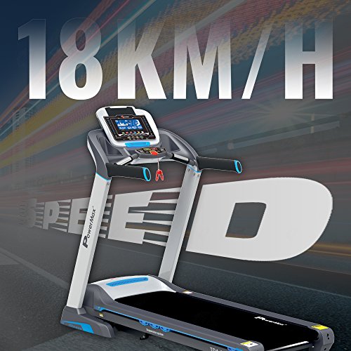 PowerMax Fitness TDA-350 (6HP Peak) Treadmill for Home Use ,12 Pre-Set Max Pro Workout Session【Max User Wt.120kg | 18 Level Auto Incline | Top Speed:18 Km/hr | Spring Resistance】(FREE INSTALLATION ) 4