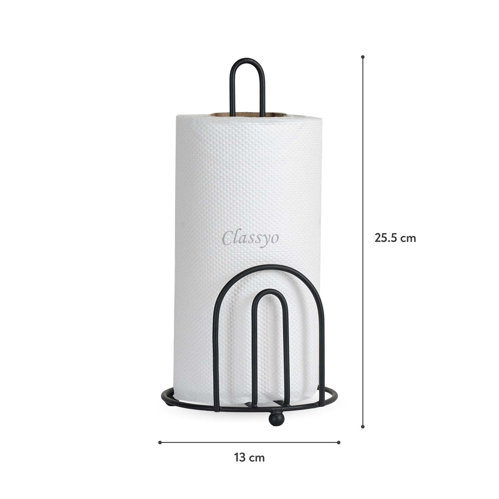 Classyo Metal Tissue Roll Holder for Kitchen, Tissue Paper Holder for Bathroom and Dining Table, Kitchen Roll Stand, Paper Towel Stand (10 inch) (Pack of 1, U Design) 5