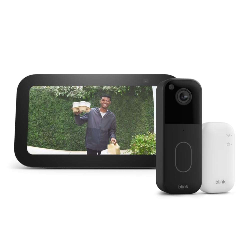 Amazon Echo Show 5 with Blink Video Doorbell (newest model), Designed for Alexa+ 1