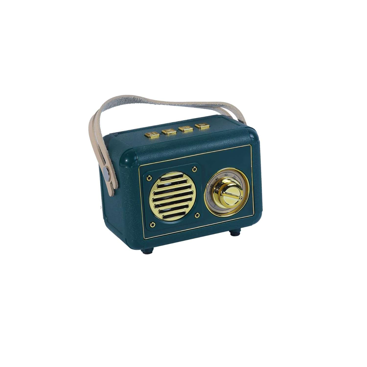 Vintage Radio Retro Bluetooth Speaker,Old Fashioned Classic Style,Enhanced Bass Retro Wireless Vintage Speaker with TF Card Slot,for Travel, Home, Beach, Kitchen - Teal 1