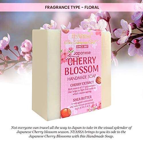 Nyassa Cherry Blossom Handmade Soap 150gm Cherry and Shea Butter Extract with natural ingredients.No Paraben, Against Animal Testing and Vegetarian. 3