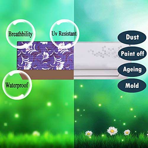 Jm Homefurnishings Polycarbonate Water & Dustproof Split Ac Cover for Samsung 1.5 Ton 3 Star Inverter, Ar18rv3hfwk, Beige (Color09) 5