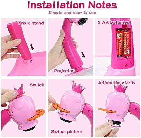 OKO Peppa Pig Child Learning Desk with Smart Projector04, Painting Drawing Set Best Gift for Kids Under Age 2 3 4 5 & 6 Years and Peppa Pig Family Set of -7 4