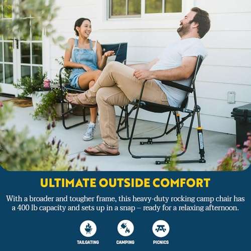 GCI OUTDOOR Freestyle Rocker XL Portable Folding Rocking Chair and Outdoor Camping Chair 2